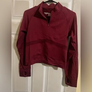 VS Pink Everyday Seamless Cropped Quarter Zip Athletic Workout Jacket